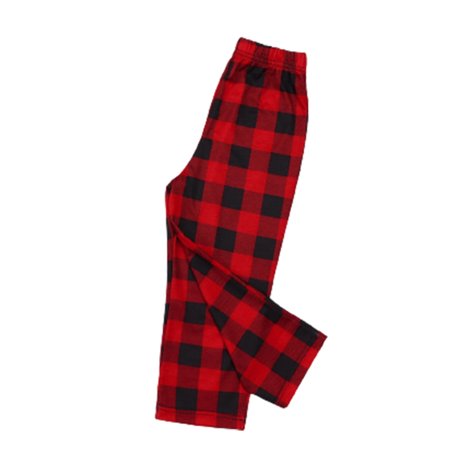 

Xmas Parents Home Sleepwear Round Neck with Plaid Loose Fit Set for Mother Father Home Clothes Blue M Dad