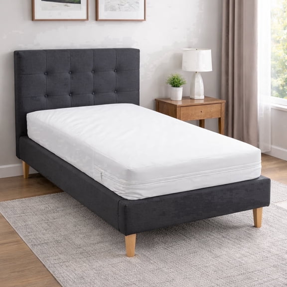 DMI Waterproof Mattress Protector, Full Zippered Encasement Mattress Cover, Quiet Protection for Incontinence and Bedwetting