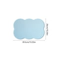 thumbnail image 3 of Silicone Pet Food Mat,17.32x10.6 Inch Rectangular Non-slip Dog & Cat Mat for Food & Water Bowls,Splash-proof Pet Food Mats,Easy to Clean,Blue, 3 of 7