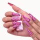 thumbnail image 2 of Uñas postizas extralargas, uñas postizas de ataúd, uñas acrílicas brillantes, pegamento artificial en uñas para mujeres y niñas, 24 unidades, 2 of 6
