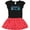 Black & Red with Polka Dots, variant on Inktastic Mermaid Vibes Text in Blues Girls Toddler Dress