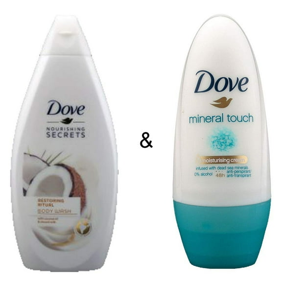 Body Wash Restoring Ritual 500 by Dove & Roll-on Stick Mineral Touch 50ml by Dove