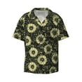 thumbnail image 4 of Salouo Sunflowers Pattern Cuban Collar Shirts for Men Button-Down Shirt Men's Short Sleeve Shirts Hawaiian Shirts Casual Shirts -Large, 4 of 6