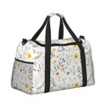 thumbnail image 2 of Picia Watercolor Floral A Print Travel Duffle Bag,Weekender Bags for Women with Shoe Compartment, Gym Duffel Bag with Wet Pocket, Hospital Bags for Labor and Delivery, 2 of 7