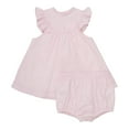 thumbnail image 1 of Minymo Short-Sleeve Dress with Shorts Set - Light Rose (1 Month), 1 of 5