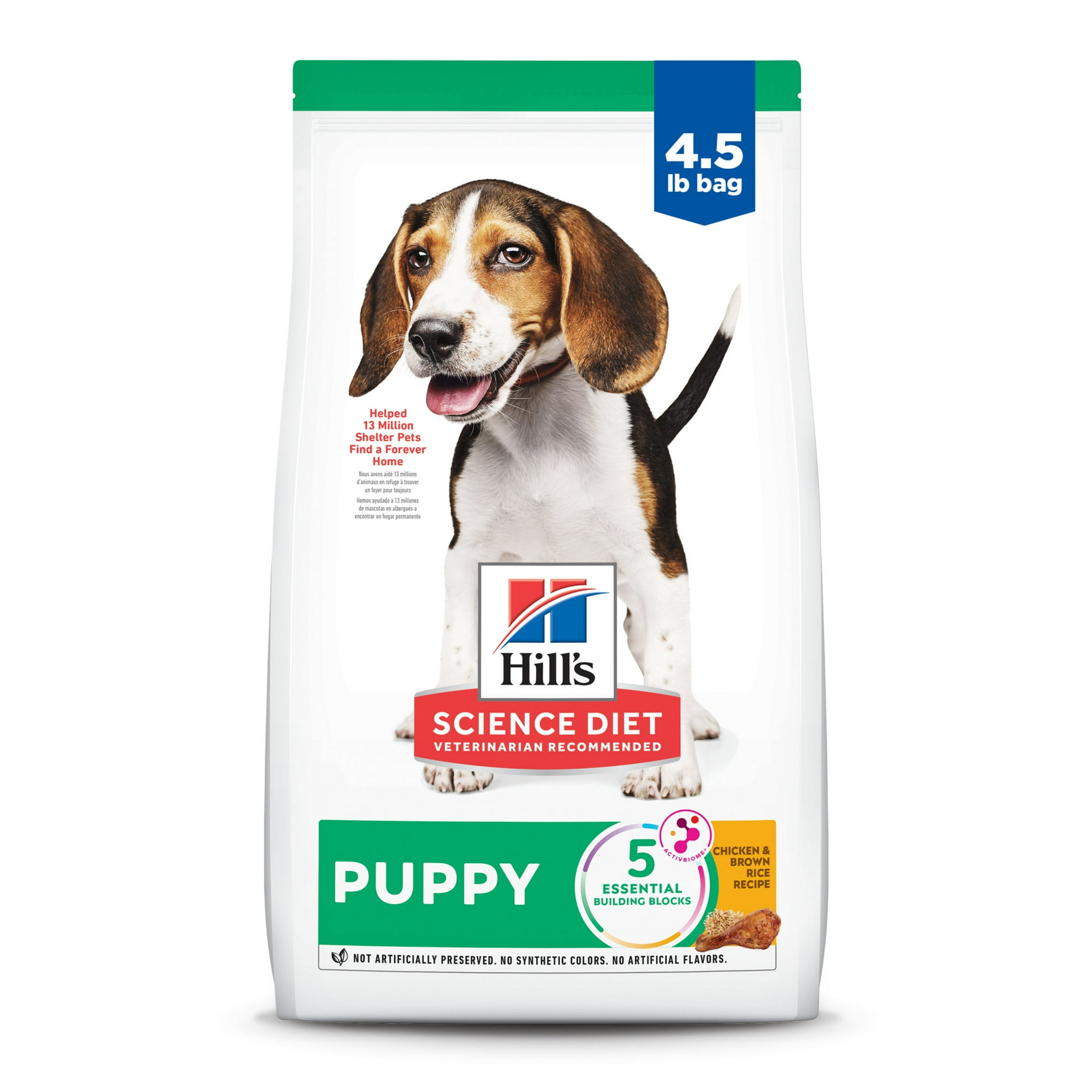 Hill's Science Diet Chicken & Brown Rice Dry Dog Food for Puppies, 4.5lb Bag