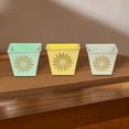 thumbnail image 2 of Maison Concepts Embossed Daisy Metal Square Planter Asstd - Set of 3 (5.25L X 5.25W X 4.35H), 2 of 3