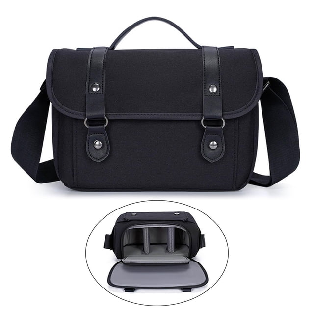 BELOVING Crossbody Camera Bag Compact Multifunctional Camera Pouch Photographers Gift Black