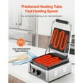 thumbnail image 2 of KFFKFF Commercial Panini Grill, 3600W Electric Sandwich Panini Maker, Stainless Steel Double Sandwichs Press Grill with Handle and Temp Control, 19x9 in Flat Enamel Plate, 2 of 9