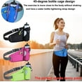 thumbnail image 4 of Running Belt Hydration Waist Pack with Water Bottle Holder for Men&Women Outdoor Sports (Black), 4 of 6