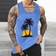 thumbnail image 3 of Camisetas de Tanque de los Hombres Tanque de los Hombres Incolor Gradiente de Impresión Cuello Redondo Correa Delgada Fuga Atrás Regular Casual Deportes Blusas de Tanque, 3 of 5