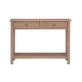 thumbnail image 3 of Linon Dalton Pine Wood Console Table in Driftwood Brown, 3 of 18