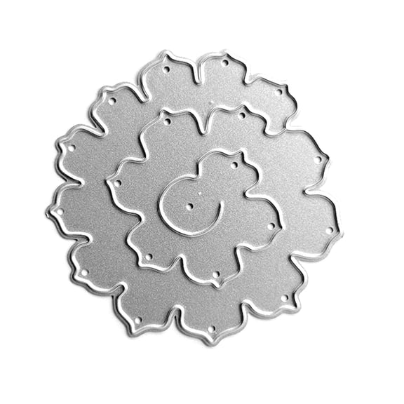 ZYHARUKO Curly Flower Metal Cutting Dies Scrapbooking Stencil Die Cuts Card Embossing DIY Photo Album Template Mold Decoration
