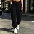 thumbnail image 2 of Levmjia Women's Solid Color Jogger Pants High Waisted Drawstring Elastic Waist Casual Sweatpants with Pockets Tapered Cuffed Lounge Pants, 2 of 8
