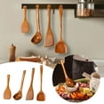 thumbnail image 2 of 4 Pieces Wooden Utensil Set Handmade Wooden Utensil Set for Nonstick Cookware Acacia Wood Cooking Utensil Slotted Serving Spoon Flat Spatulas Set, 2 of 7