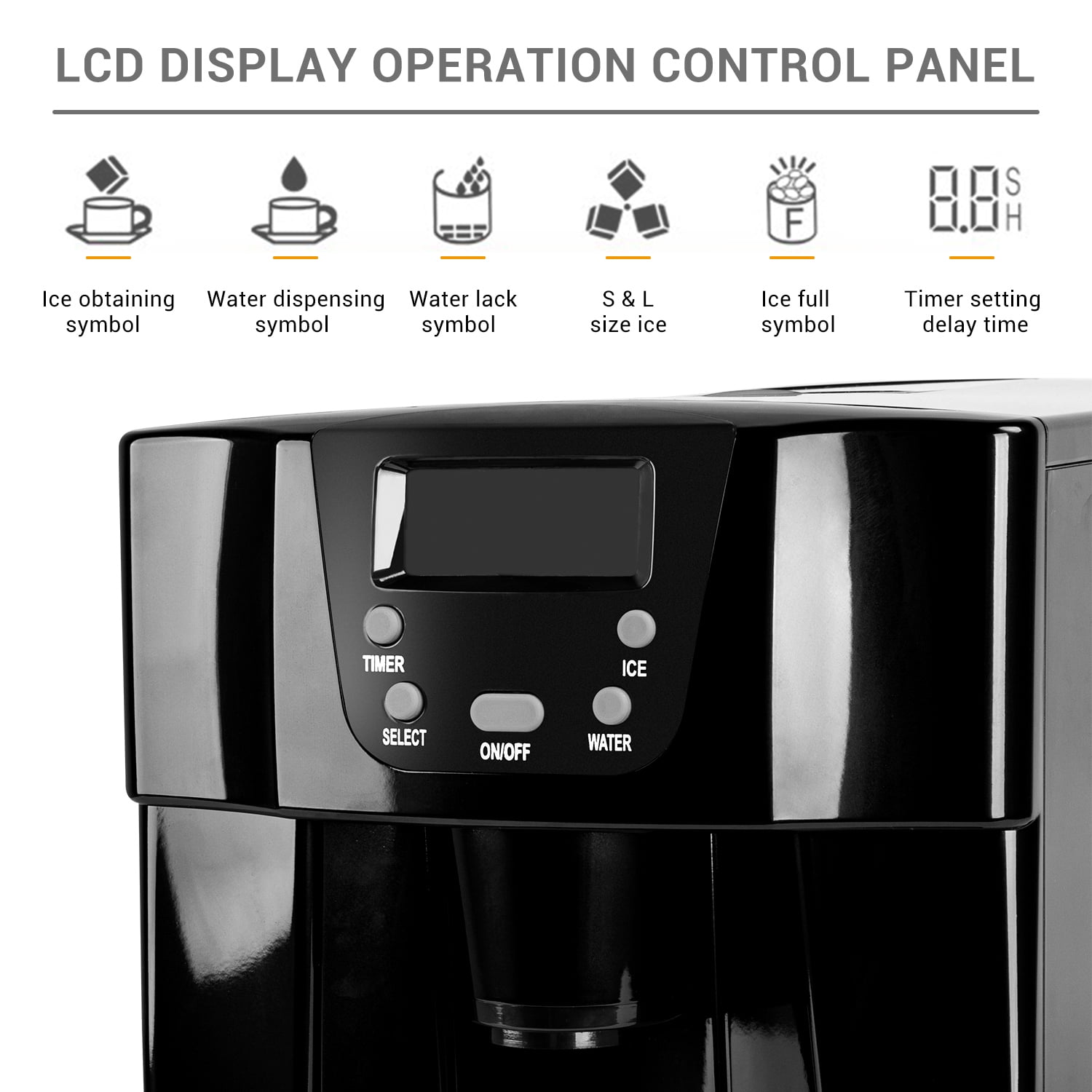 2 In 1 Ice Maker Water Dispenser Countertop 36Lbs/24H LCD Display Portable Red, Tabletop Water Ice Maker Machine with Scoop and 1.3 Pound Storage Basket 2 In 1 Ice Maker Water Dispenser Countertop 36Lbs/24H LCD Display Portable Red, Tabletop Water Ice Maker Machine with Scoop and 1.3 Pound Storage Basket
