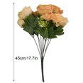thumbnail image 2 of Ramo de flores de peonía artificial simulación floral decoración hogar oficina mesa centro de mesa flor falsa, champán Inevent HA8724-02B, 2 of 2