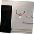 thumbnail image 5 of Zkca Bull Head Rose Pendant Realistic Faux Steer Head Bull Head Wall Decor Bison Bull Skull Wall Decor Cow Skull Wall Plaque Skeleton Home Decoration Hanging Skull Decor Resin A417, 5 of 7