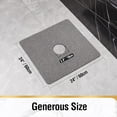 thumbnail image 6 of HITSLAM Square Shower Mat, 24" x 24" Non Slip Bath Mat for Tub, Soft PVC Loofah Bathtub Mats with Drain Holes, Quick Drying Bathroom Stall Floor Mat, Bathroom Accessories Without Suction Cup,Gray, 6 of 8