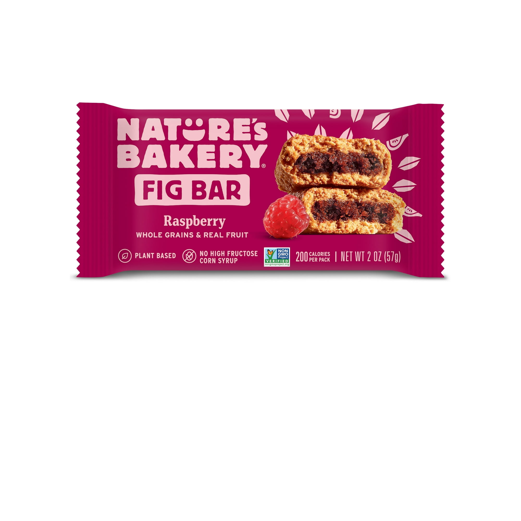 Nature's Bakery Raspberry Fig Bar in Convenient 2 oz Plastic Wrapper