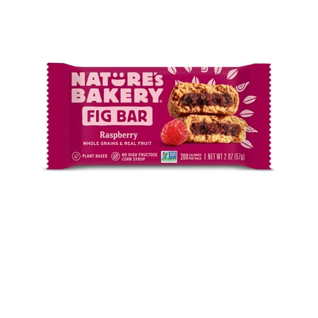 Nature's Bakery Raspberry Fig Bar in Convenient 2 oz Plastic Wrapper