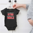 thumbnail image 5 of Think Im A Stud Meet My Uncle Bodysuit Jumper Boys Infant Baby Brisco Brands NB, 5 of 6