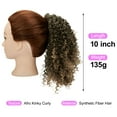 thumbnail image 2 of SAYFUT Short Afro KiSAYFUTy Curly Ponytail Hair Piece for Girls Women Ponytail Extension Synthetic Afro KiSAYFUTy Curly Ponytail for Women (Black(1B#)), 2 of 8