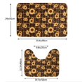 thumbnail image 3 of Honeii Brown Plaid Sunflower Pattern Bathroom Anti-Skid Pad Bathroom Mat Vintage Seamless Pattern Not-Slip Toilet Rug Set, 3 of 6