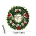 thumbnail image 3 of Honmine Christmas Wreath with Flocked Pine, Red Poinsettias, Gold Stars, Natural Pine Cones, Holiday Door Decorations, Traditional Winter Style, 3 of 6