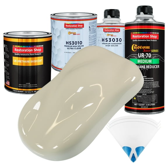 Olympic White Premium Quart URETHANE BASECOAT CLEARCOAT Car Auto Body Paint Kit