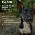 Pet MD Chlorhexidine Wipes XL with Aloe for Dogs and Cats Medicated