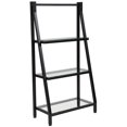 thumbnail image 1 of Flash Furniture 3 Bibliothèque en Verre Étagère en Noir, 1 of 3