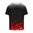 thumbnail image 4 of Qiopertar Liquidation à Moins de 5$ T-Shirt à Manches Courtes à Capuche Col Rond Impression Numérique pour Hommes en Liquidation, 4 of 4