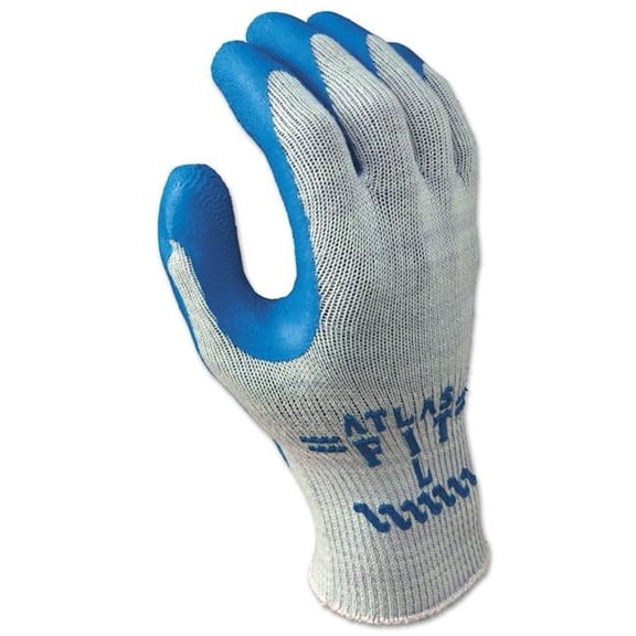 Best Glove 845-300M-08 Rubber Coated Gloves, Medium - Gray & Blue Coating
