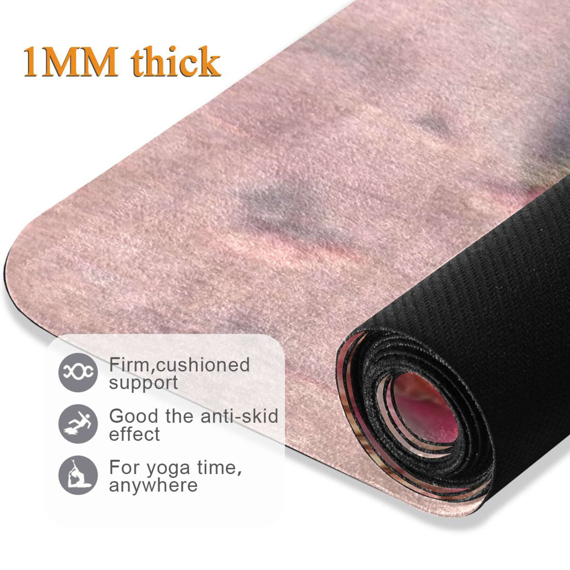 BZSMCE Yoga Mat Women Fitness Mat Sleek Glass Crab Pattern