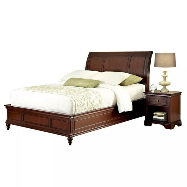 Home Styles Lafayette King Sleigh Bed and Night Stand, Rich Cherry