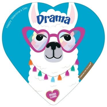 Elmer Chocolate Assorted Chocolate Word Play Drama Llama Heart 2oz 5 Pieces