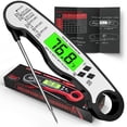 thumbnail image 1 of Meat Thermometer Digital - Fast Instant Read Food Thermometer for Cooking, Candy Making, Outside Grill, IP67 Waterproof Kitchen Thermometer with Backlight, Stocking Stuffers for Men - Black, 1 of 6