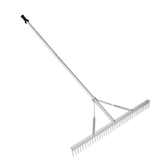 Landscape Rake 36 Inch, Aluminum Lake Weed Rake 75" Long Handle, Garden Rake for Loosening Soil, Lawn Debris Removal, Pond & Lake Cleaning