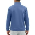thumbnail image 4 of Zimjoy Mens Quarter Zip Pullover Long Sleeve Collared 1/4 Zip Pullover Mens Casual Henley Shirts for Men Pocket Sweatshirt Lightweight Fall Clothes, Blue 2XL, 4 of 6