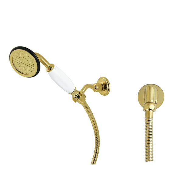 Kingston Brass KX10202BE Vintage Hand Shower Kit, Polished Brass