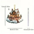 thumbnail image 2 of Acrylic House Hanging Ornament, Exquisite Christmas Decoration, Holiday Tree Accessories, Festive Seasonal Hanging Decor, 2 of 6