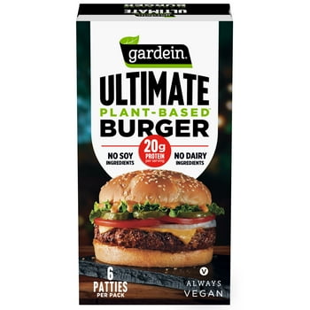 Gardein Ultimate -Based Vegan Burger Patties, 24 oz, 6 Count (Frozen)