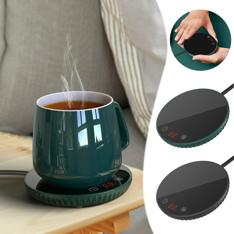 Coffee Mug Warmer, Black Cup Warmer Tea Milk Water Beverage Drink Candle Warmer  Electric Plate with Auto Shut Off Smart Temperature Heating Control at  131℉/55℃ for Desk Office Home Use as Gift 