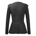 thumbnail image 4 of Printemps Automne O Cou Femmes Tshirt Casual Ruffle Top Solide Plus S-3XL T-Shirt, 4 of 5