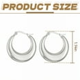 thumbnail image 2 of DESIGNICE Statement Earrings for Women,alloy Plated C-Shaped Hoop Drop Earrings,Earrings for Women Gift Sentiment,Style2, 2 of 7