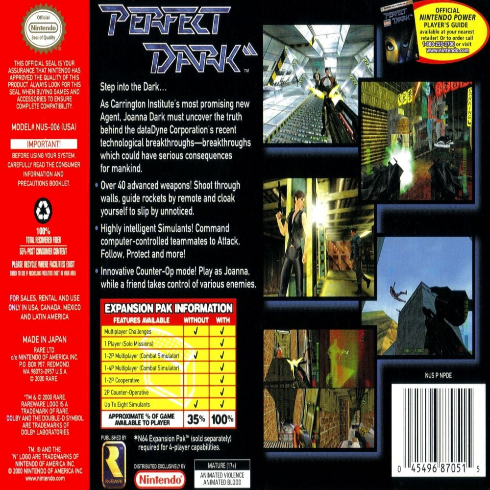 Perfect Dark N64 Game,US Version - Walmart.com