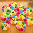 thumbnail image 3 of Shake the same Pétales de Tournesol Colorés Peluche Coussin de Stand Poupée QQ expression Oreiller de Taille DMH, 3 of 7