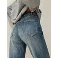 thumbnail image 2 of S-4XL vaqueros de ocio para mujer, Vaqueros holgados que combinan con todo, ropa de calle recta de longitud completa para primavera, ropa de calle sencilla Vintage desgastada para estudiantes, 2 of 5