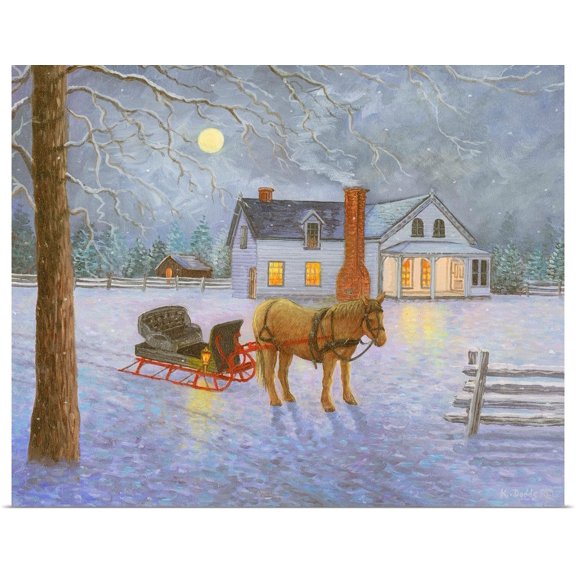 Great BIG Canvas | Rolled Kevin Dodds Poster Print entitled Wintery Night